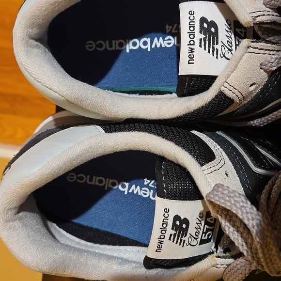 New Balance Men's Classic 574 Blue and White Sneakers Size 13 - Picture 7 of 8